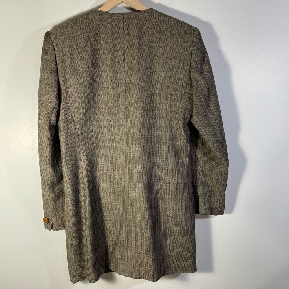 Vintage Christian Dior women's single-button wool blended blazer Jacket Size 8 - Picture 4 of 13